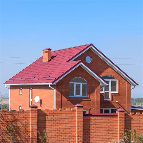 back metal roof on brick house|brick house metal roof pictures.